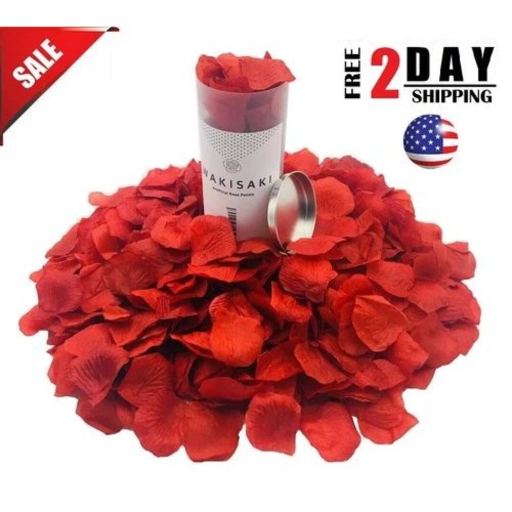 Zeyune 20000 Pcs Red Artificial Rose Petals Silk Flower Wedding Party X003XD22ZN